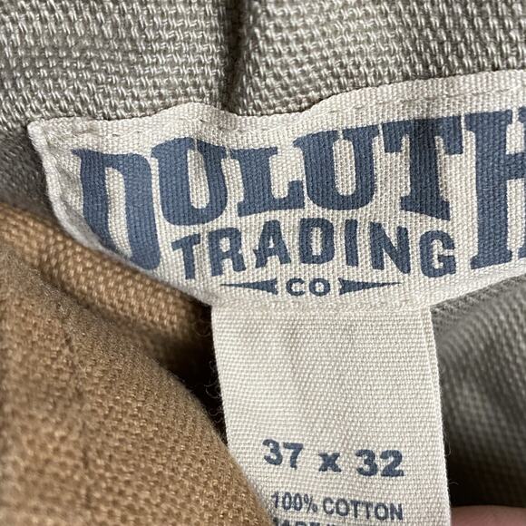 Duluth Trading Co Cargo Heavy Pants Men's 37x32 Tan Utility Workwear Rugged - Picture 4 of 10